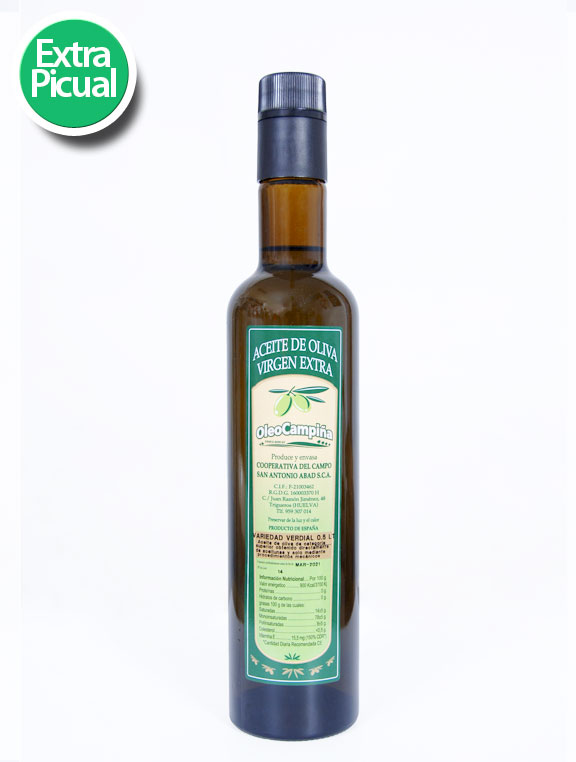 Aceite De Oliva Virgen Extra Picual (Botella 0,5 litro)